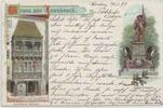 Österreich Ansichtskarte Innsbruck, Farblitho, gelaufen 1899 -