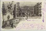 Österreich Ansichtskarte Innsbruck, Litho, gelaufen 1899 -