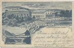 Österreich Ansichtskarte Neuwaldegg b. Wien, Sophien-Alpe, Restaurant, Litho, gelaufen 1898 -