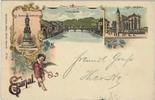   Deutschland Ansichtskarte Epinal, Farblitho, gelaufen 1897 