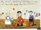My secret fantasy is to have 2 men... one to cook and one to clean...- Kunstbillet von Michaela Mara -