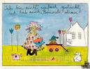 Ich bin nicht einfach gestrickt, ich hab auch Bommeln dran! - Kunstbillet von Michaela Mara -
