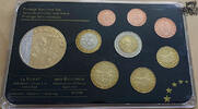 Euro  Vatikan KMS  Probe - Vatikan, Papst Benedikt XVI., Rhodium, Prestige Specimen Set stplfr.