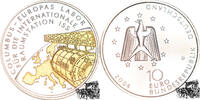 Deutschland 10 Euro 10 Euro 2004 D - Raumstation ISS, Goldapplikation -