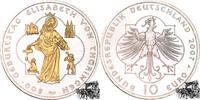 Deutschland 10 Euro 10 Euro 2007 A - Elisabeth von Thüringen, Goldapplikation -
