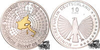 Deutschland 10 Euro 10 Euro 2007 F - Röm. Verträge, Goldapplikation -