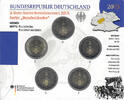 Deutschland 5 x 2 Euro 5 x 2 Euro 2015 ADFGJ - Hessen, Paulskirche (Frankfurt am Main), Stempelglanz -