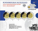 Deutschland 5 x 2 Euro 5 x 2 Euro 2017 - Rheinland-Pfalz, Porta Nigra/Tier , Spiegelglanz -