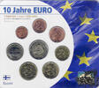 Finnland 1 Cent - 2 Euro Euro KMS - Finnland, 10 Jahre Euro -