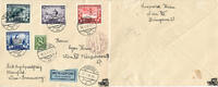 Österreich Österreich 1933, Satzbriefe, FIS I mit Flugpost, Mischfrankatur -