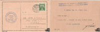 Böhmen und Mähren - 50 Heller Dienstmarke Adler/Wappenschild Einzelfrankatur Postkarte 1943 -