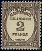 Andorra Andorra (französisch) * 1932 - Postauftrags-Portomarke mit Aufdruck ANDORRE - 2 Franc -