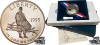Vereinigte Staaten 1/2 Dollar 1/2 Dollar 1995 - 100 Jahre Nationale Bürgerkriegsgedenkstätte Gettysburg (Trommler) - im Originaletui mit Zertifikat und Umkart -