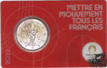 Frankreich 2 Euro 2 Euro 2022 - Olympiade 2024 ROT -