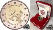 Monaco 2 Euro 2 Euro 2013 - 20 Jahre UNO - im Originaletui mit Zertifikat und Umkarton (beschrieben) -
