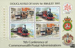 Grossbritannien Isle of Man 1991 ** - Konferenz der Postverwaltungen der Commonwealth-Staaten, Douglas -