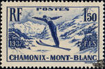 Frankreich Frankreich ** 1936 - 1,50 Franc - Internationale Skimeisterschaften, Chamonix -