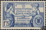 Frankreich Frankreich ** 1937 - 1,75 Franc - 150 Jahre Verfassung der Vereinigten Staaten von Amerika -