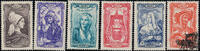 Frankreich Frankreich Satz ** 1943 - 14,7+25,3 Francs - Nationale Hilfe, Provinztrachten aus dem 18. Jahrhundert -
