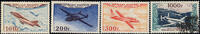 Frankreich Frankreich Satz ** 1954 - 1800 Francs - Flugpostmarken, Flugzeuge -