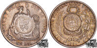 Österreich 1 Sol PERU - GUATEMALA 1 Sol 1869 - mit Gegenstempel 1/2 Real 1894 -