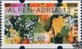 Österreich 2013 Automatenmarke ** - € 0,62 - Druckzylinder-Überlauf - Blumenstrauß: ALPEN-ADRIA 13 -
