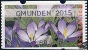 Österreich 2015 Automatenmarke ** - € 0,68 - Fehlschnitt horizontal - Krokus: GMUNDEN 2015 -