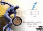 Griechenland 2 € Münze + 1,70 Briefmarke Euro Numisbrief Griechenland - Olympische Sommerspiele -