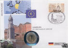 Deutschland 2 € Münze + 0,70 Briefmarke Euro Numisbrief Deutschland - St.Michaelis Kirche -