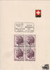 Beleg Schweiz - siehe Scan -