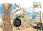 Numisbrief Namibia- Stadtansicht, Gazelle -