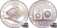 500 Dinar 500 Dinar 1982 - Skifahrer -
