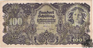 100 Schilling 1945 - 2.Republik, ohne WZ - SN 14 mm - vorzüglich -