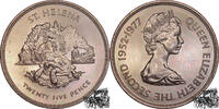 St. Helena 25 Pence 25 Pence 1977 - Riesenschildkröte -