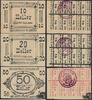 Österreich 10, 20 und 50 Heller - Windischgarsten, OÖ, mit Geimeindestempel, auf Lebensmittelkarte (Fett), Notgeld 1920 -