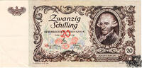20 Schilling 1950 - 2.Republik - Druckfehler - sehr schön -