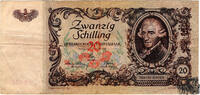 20 Schilling 1950 - 2.Republik, berichtigte Druckplatte - schön -