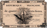 400 Livres 1792 - Frankreich - Serie 31 / no923 - schön -