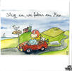 Steig ein, wir fahren ans Meer... - Kunstbillet von Michaela Mara -