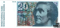 20 Franken 1992 - Schweiz - bankfrisch -