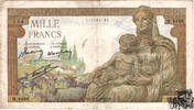 1000 Francs 1943 - Frankreich - sehr schön -