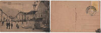Österreich Ansichtskarte - Friesach, Kärnten - Hauptplatz mit röm. Brunnen 1918 -