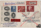 DDR 1950 - Nr. 254 u.a. Akademie, Volkswahlen, 2 DM Pieck R-Brief Mischfrankatur -