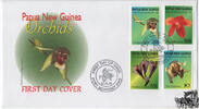 Papua Neuguinea Papua-Neuguinea - Nr. 828-31 FDC Erste Orchideenschau, Port Moresby -