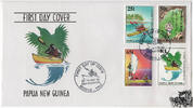 Papua Neuguinea Papua-Neuguinea - Nr. 836-39 FDC Weltmeisterschaften im Meeres-Kanusport, Insel Manus -