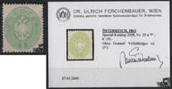 Österreich 1863 (*) - 3 Kreuzer - Freimarke Doppeladler im Oval - (hell)grün -