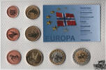 Norwegen 0,01-2 Euro KMS - Probe - Norwegen 2004, Prestige Specimen Set -