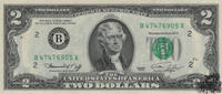 2 Dollar 1976 USA - New York - bankfrisch -