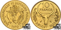 Madagaskar 10 France 10 Francs 1970 - echte Vanille -