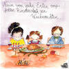 Neun von Zehn Enten Rindersteak zu Weinachten ... - Kunstbillet von Michaela Mara -